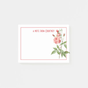 Bloco De Notas Rosebuds cor-de-rosa dos rosas do vintage