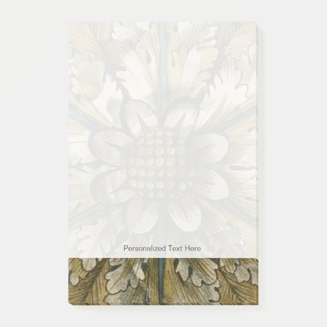 Bloco De Notas Rosetas de Demarcação Decorativa no Fundo das Cinz (Frente)