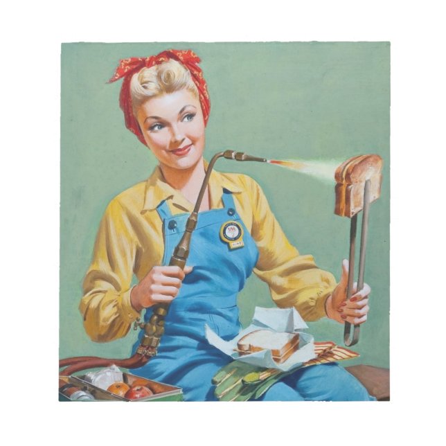 Bloco De Notas Rosie the Riveter faz queijo torrado (Frente)