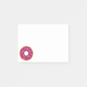 Bloco De Notas Rosquinha de framboesa rosa