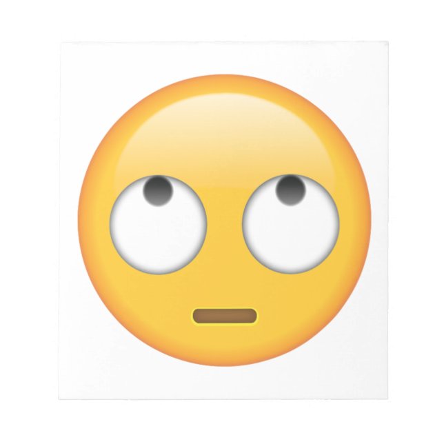 Bloco De Notas Rosto Com Olhos Rolantes - Emoji (Frente)