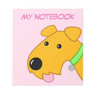 Bloco de Notas Rosto de Cachorro Cartoon Fofo
