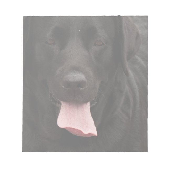 Bloco De Notas Rosto de cachorro preto (Frente)