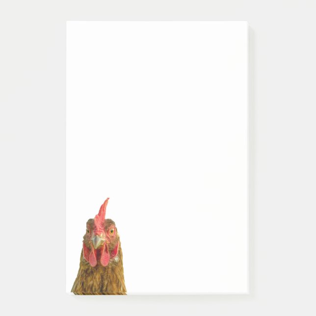 Bloco De Notas Rosto de frango engraçado (Frente)