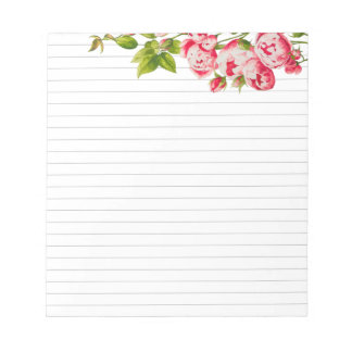 Bloco De Notas Rosy Abundance em um Notepad de Tamanho Médio