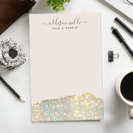 Bloco De Notas Roteiro de Assinatura Holográfica Glamour Moderno 