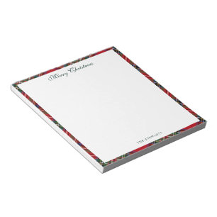 Bloco De Notas Roteiro Russo de Xadrez de Natal Stewart Tartan