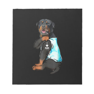 Bloco De Notas Rottweiler Eu Amo A Mãe Tatuagem