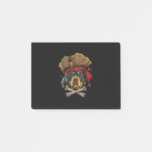 Bloco De Notas Rottweiler Pirate Dog Halloween Jolly Roger Gift.