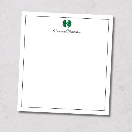 Bloco De Notas Rótulo de Nome Personalizado com Borda de Laço Ver
