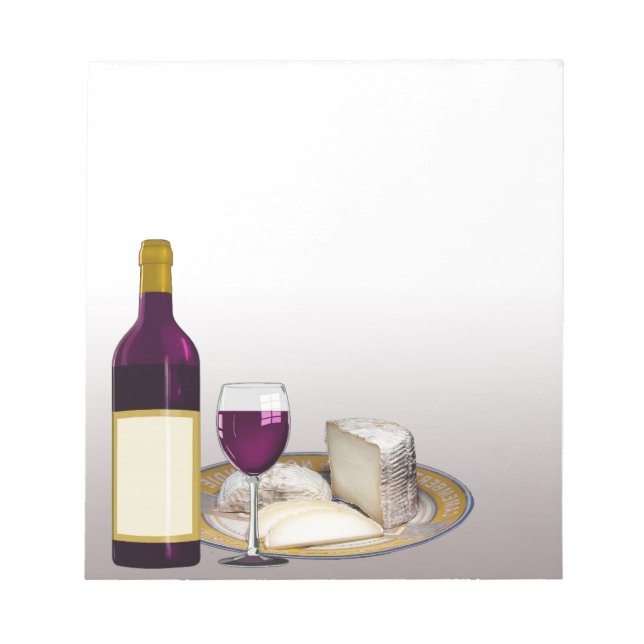 BLOCO DE NOTAS RÓTULO DO FRASCO DE VINHO, VIDRO DE VINHO, PESSOAL (Frente)