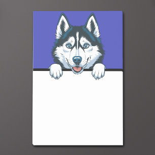 Bloco De Notas Rouco Cute Siberian Husky Puppy Dog Dons.