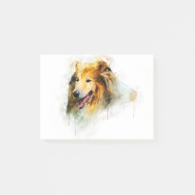 Bloco De Notas Rough Collie / Collie de cabelo longo (Frente)