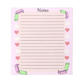 Bloco De Notas Round and round frog valentine