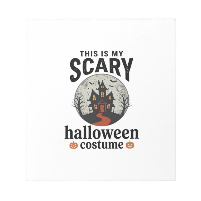 Bloco De Notas Roupa Assustadora de Halloween Casa Assombrada Vet (Frente)