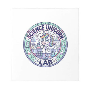 Bloco De Notas Roupas de Unicórnio Ciência Unicórnio Lab POD Pron