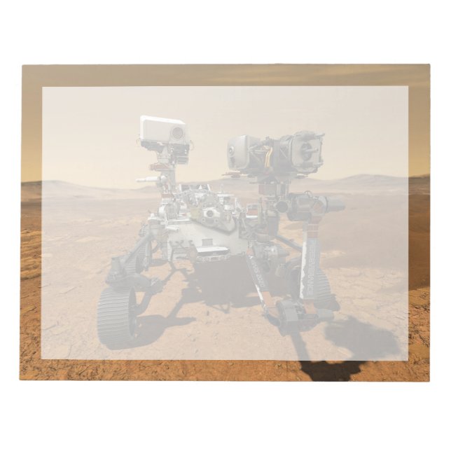 Bloco De Notas Rover De Perseverança Operando Na Superfície De Ma (Frente)