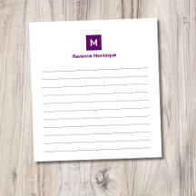 Roxo Ameixa Moderno Linhas Chic Tendência Monogram