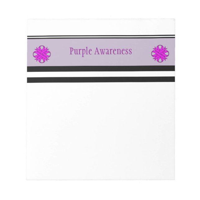 Bloco De Notas Roxo Clover Ribbon por Kenneth Yoncich (Frente)