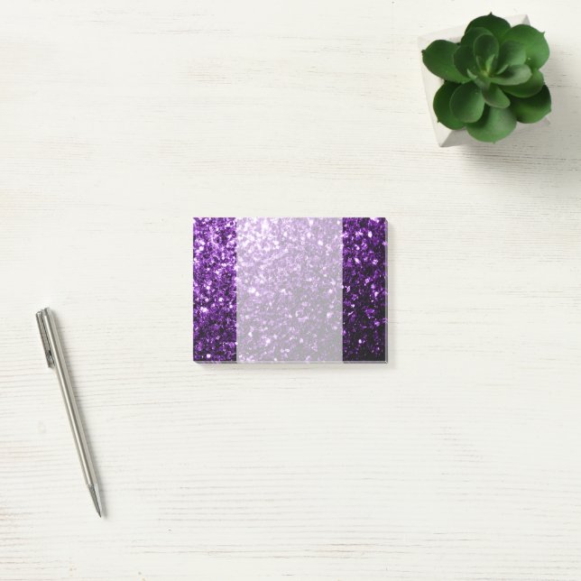 Bloco De Notas Roxo escuro brilho falso brilhos faísca (Escritótio)