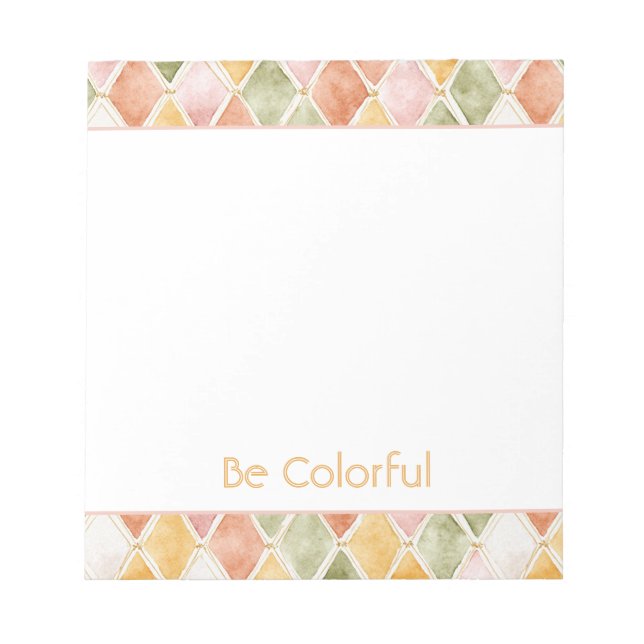 Bloco De Notas Roxo Laranja Verde Amarelo Bege    (Frente)