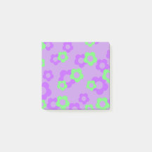 Roxo Neon Verde Flor Feminina Elegante Primavera