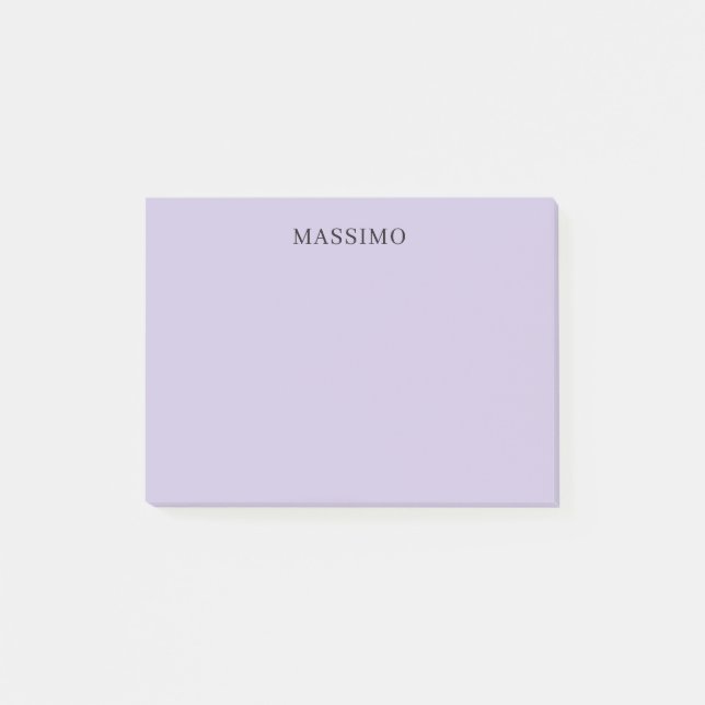 Bloco De Notas Roxo Pálido Profissional Único Clássico Nome Própr (Frente)