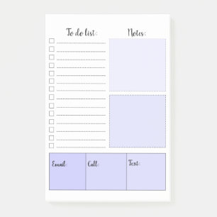 Bloco De Notas Roxo para fazer notas do Cargo-it® da lista