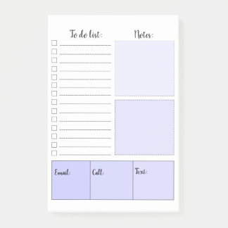 Bloco De Notas Roxo para fazer notas do Cargo-it® da lista