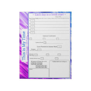 Bloco De Notas Roxo, Rosa Quente, Azul 5 mais 1 Rastreador de Ref