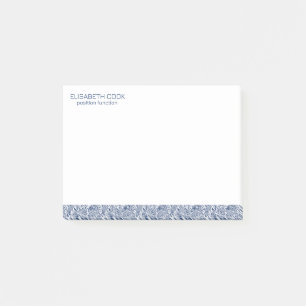 Bloco De Notas Royal Blue e White Paisley Pattern