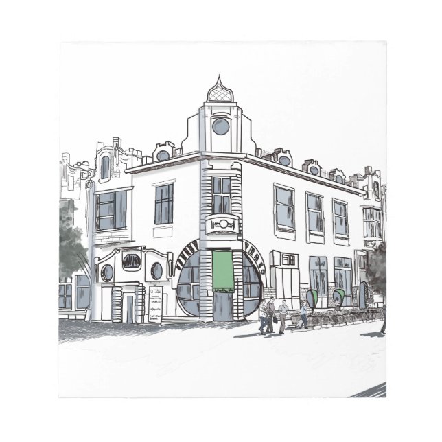 Bloco De Notas rua da cidade antiga (Frente)