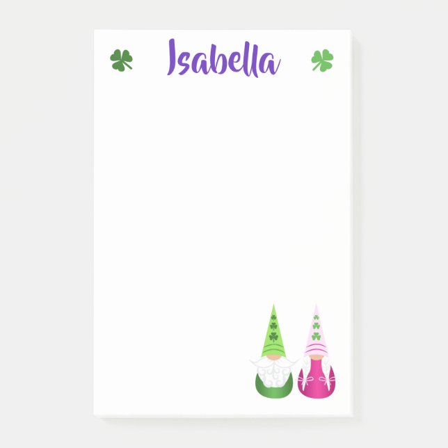 Bloco De Notas Rua de Gnome Toss. Dia de Patrick (Frente)
