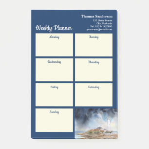 Bloco De Notas Rua de Planejador Semanal Marys Lighthouse Whitley