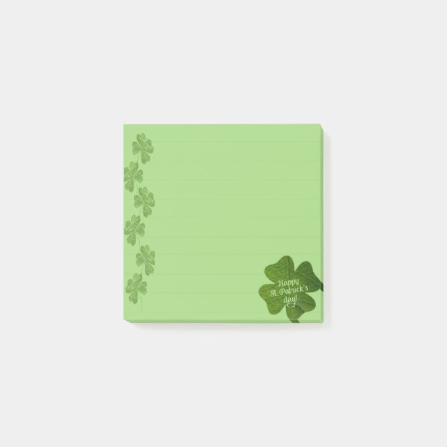 Bloco De Notas Rua. Patricks Day Clover (Frente)