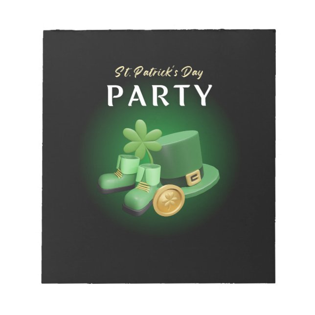 Bloco De Notas Rua. Patricks Day Lucky Irish - Engraçado Lucky Ir (Frente)