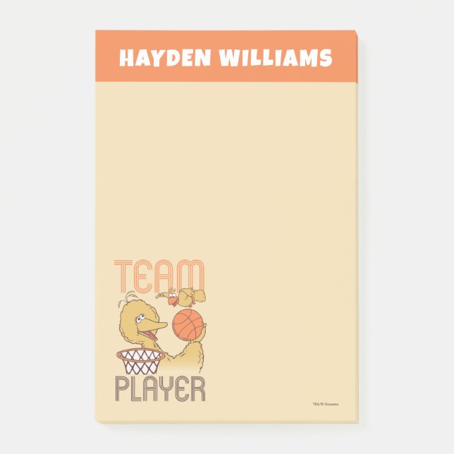 Bloco De Notas Rua Sésamo | Adicione seu nome (Frente)