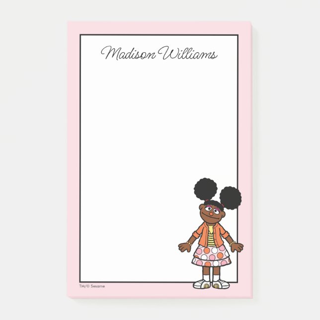 Bloco De Notas Rua Sésamo | Gabrielle Adicionar Seu Nome (Frente)