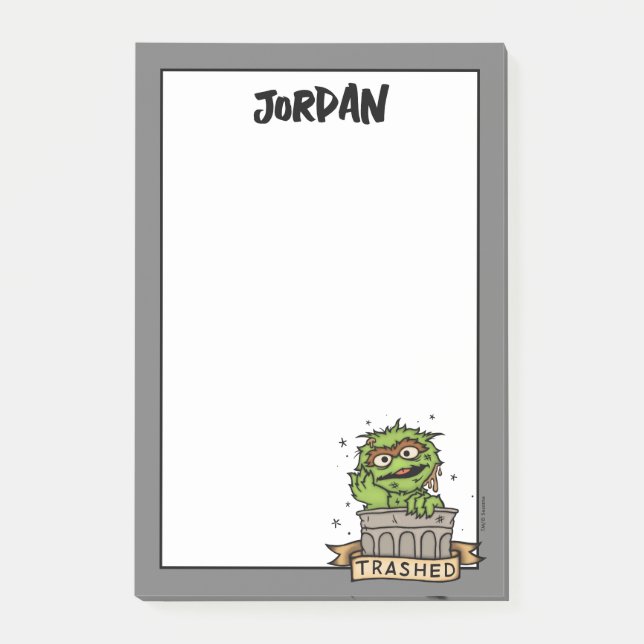 Bloco De Notas Rua Sésamo | Oscar, o Agrupamento Tracejado (Frente)