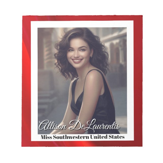 Bloco De Notas Ruby Shine Pageant - Pad Autografado (Frente)