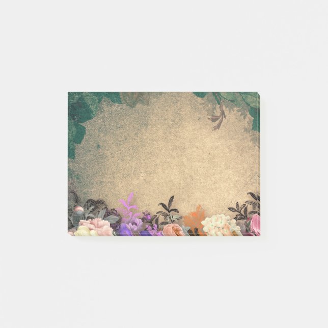 Bloco De Notas Rustic chic, french country, floral pattern,trendy (Frente)