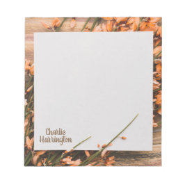 Bloco de notas Rustic de nome personalizado bonito