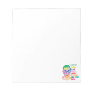 Bloco De Notas Ruth Bader Ginsburg Mulheres Pertencem A Todos Os