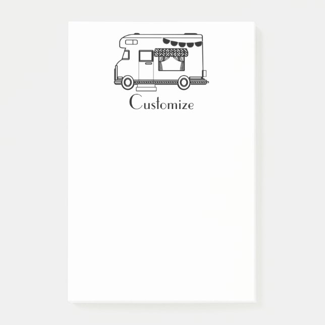 Bloco De Notas RV Camper Caravan Thunder_Cove (Frente)