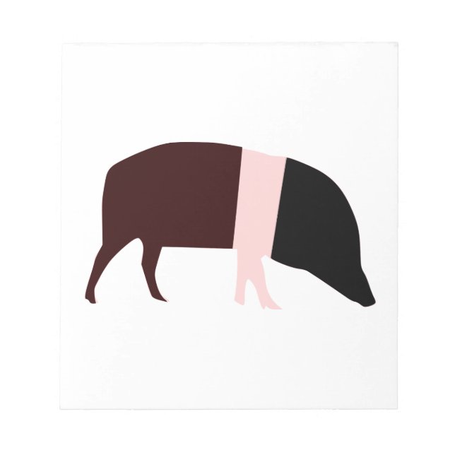 Bloco de notas Saddleback Pig (Frente)