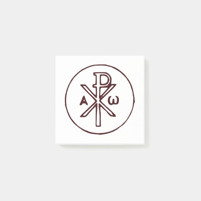Bloco De Notas Sagrado Cristograma Chi-Rho Arte Refinado (Frente)