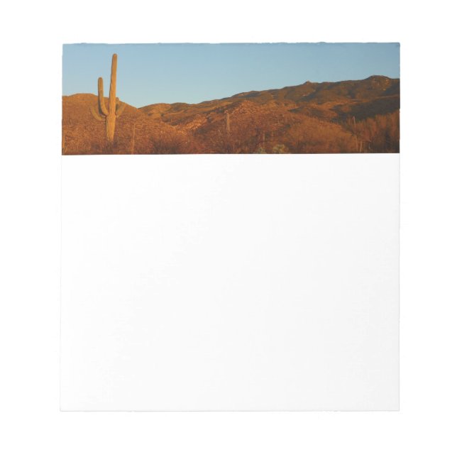 Bloco De Notas Saguaro Sunset I Arizona Desert Landscape (Frente)
