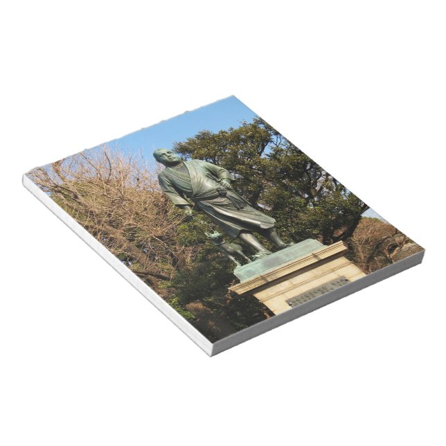 Bloco De Notas Saigo Takamori (O Último Samurai) & Estátua De Cac (Inclinado)