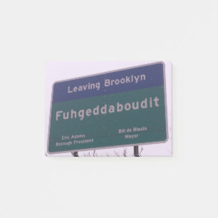 Bloco De Notas Saindo de Brooklyn New York Fuhgeddaboudit