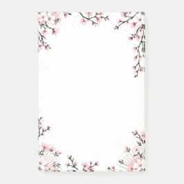 Bloco De Notas Sakura Blossoms and Fans